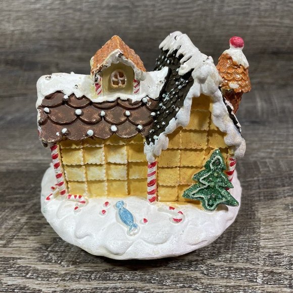 Candle Lite Gingerbread House Christmas Jar Candle Lid Topper Candy Winter - Picture 4 of 7